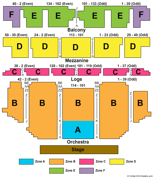 golden gate theatre seating chart